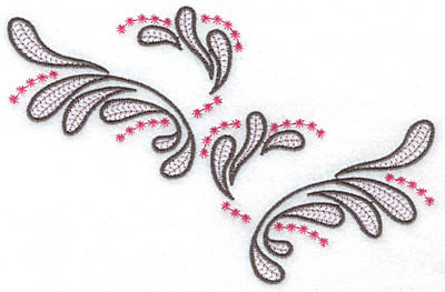 Embroidery Design: Splashes and dots A<br> 6.75w X 4.45h