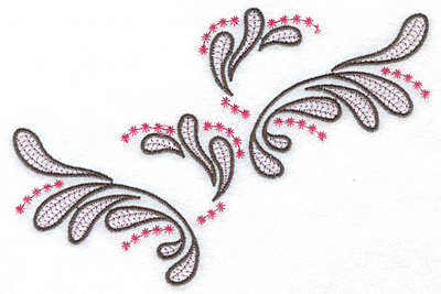Embroidery Design: Splashes and dots B<br> 6.75w X 4.45h