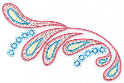Embroidery Design: Swirls and circles A<br> 6.95w X 4.93h