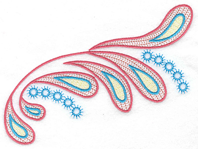 Embroidery Design: Swirls and circles B<br> 6.95w X 4.93h