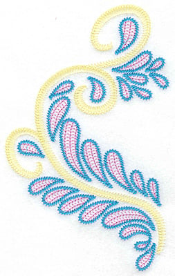 Embroidery Design: Splashes and swirls A large<br> 4.53w X 7.39h