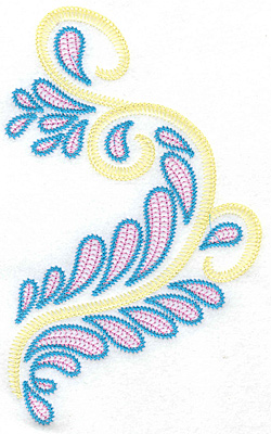 Embroidery Design: Splashes and swirls B large<br> 4.53w X 7.39h