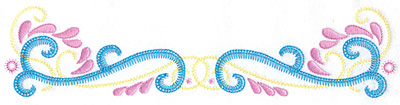 Embroidery Design: Double swirl large<br> 10.60w X 2.48h