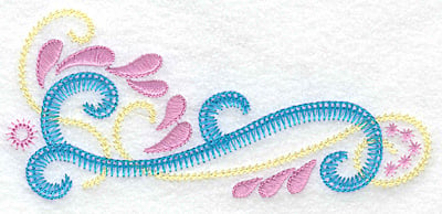 Embroidery Design: Double swirl A<br> 5.53w X 2.48h