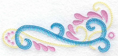 Embroidery Design: Double swirl B<br> 5.53w X 2.48h