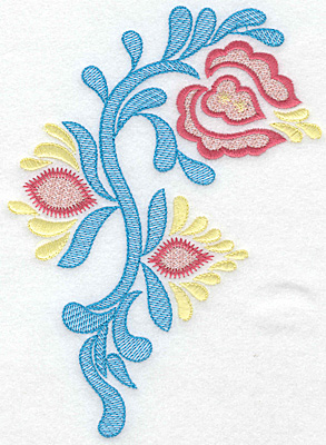 Embroidery Design: Triple Bloom large B<br> 5.00w X 6.87h