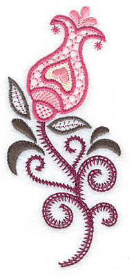 Embroidery Design: Trumpet Flower B<br> 2.18w X 4.96h