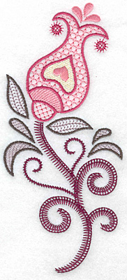 Embroidery Design: Trumpet Flower large B<br> 3.28w X 7.43h
