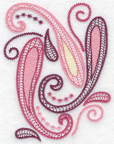 Embroidery Design: Paisley design A<br> 3.75w X 4.88h