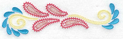 Embroidery Design: Leaves and swirls B<br> 5.95w X 1.80h