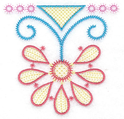 Embroidery Design: Hanging flower<br> 3.87w X 3.75h