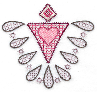 Embroidery Design: Triangle heart<br> 4.89w X 4.51h