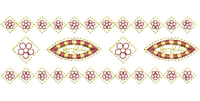 Embroidery Design: Heirloom From The Vault 4 Design 6<br> 2.24w X 6.51h