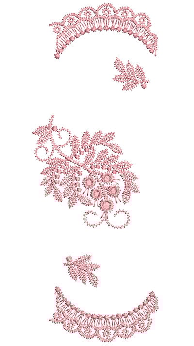 Embroidery Design: Heirloom From The Vault 5 Design 2<br> 7.34w X 2.74h