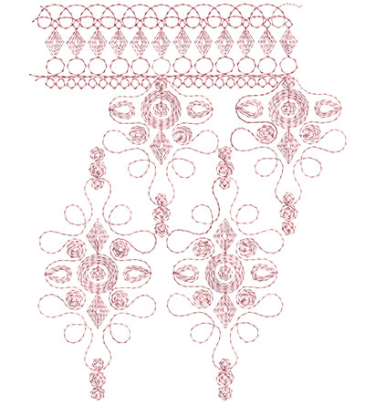 Embroidery Design: Heirloom From The Vault 9 Design 4<br> 7.80w X 9.76h | Embroidery Legacy Embroidery Design: Heirloom From The Vault 9 Design 4<br> 7.80w X 9.76h