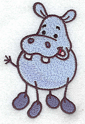 Embroidery Design: Hippo<br> 2.23w X 3.52h