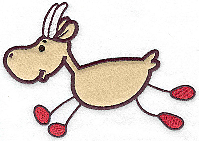 Embroidery Design: Goat applique<br> 6.96w X 4.87h