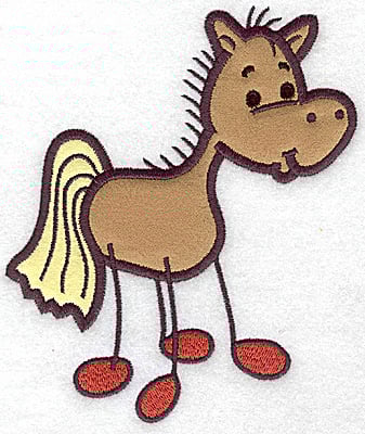 Embroidery Design: Horse applique<br>5.90w X 4.95h