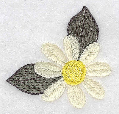 Embroidery Design: Single daisy<br> 2.02w X 1.97h