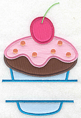 Embroidery Design: Cupcake 2 large four applique<br> 6.82w X 4.56h