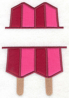 Embroidery Design: Popsicle large applique<br> 6.92w X 4.78h