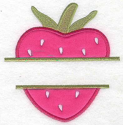 Embroidery Design: Strawberry large applique<br> 4.68w X 4.92h | Embroidery Legacy Embroidery Design: Strawberry large applique<br> 4.68w X 4.92h
