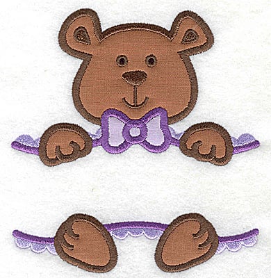 Embroidery Design: Teddy bear large double applique<br> 5.29w X 4.96h | Embroidery Legacy Embroidery Design: Teddy bear large double applique<br> 5.29w X 4.96h