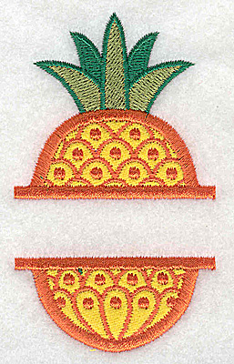Embroidery Design: Pineapple small applique<br> 2.15w X 3.72h
