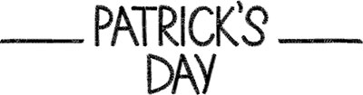 Embroidery Design: St Patrick's Day<br> 7.31w X 1.91h