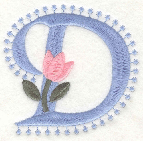 Embroidery Design: D Large<br>3.50inH x 3.63inW