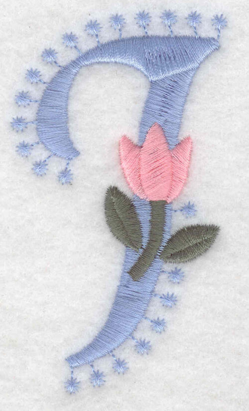 Embroidery Design: I Large<br>3.53inH x 1.99inW