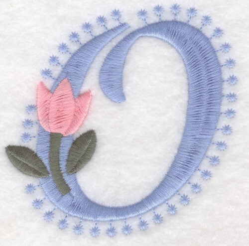 Embroidery Design: O Large<br>3.52inH x 3.36inW