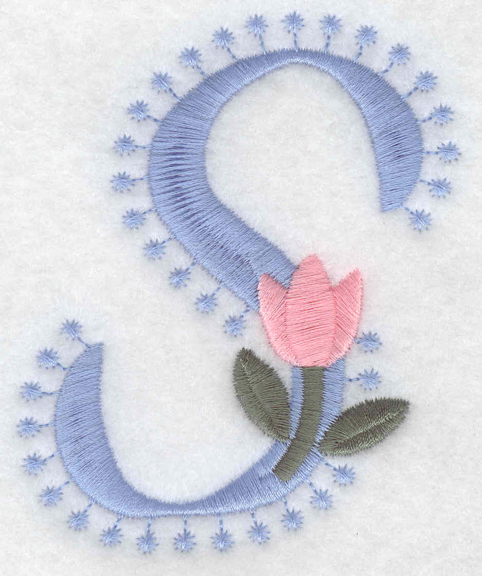 Embroidery Design: S Large<br>3.54inH x 2.97inW | Embroidery Legacy Embroidery Design: S Large<br>3.54inH x 2.97inW