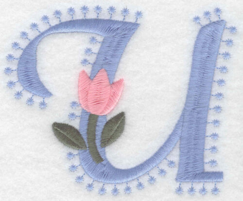 Embroidery Design: U Large<br>3.52inH x 4.29inW