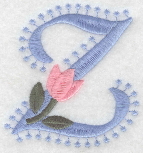Embroidery Design: Z Large<br>3.52inH x 3.28inW