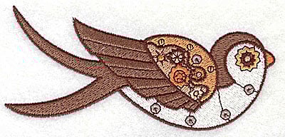 Embroidery Design: Steampunk bird large<br> 4.98w X 2.17h