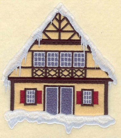 Embroidery Design: Chalet applique<br>5.01w X 5.75h