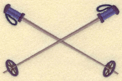 Embroidery Design: Crossed poles<br>4.04w X 2.56h | Embroidery Legacy Embroidery Design: Crossed poles<br>4.04w X 2.56h