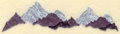 Embroidery Design: Mountain range<br>7.01w X 1.96h