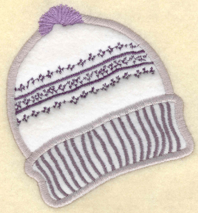 Embroidery Design: Ski hat applique<br>3.64w X 3.91h