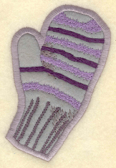 Embroidery Design: Mitten applique<br>2.44w X 3.91h