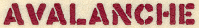 Embroidery Design: Avalanche<br>7.01w X 0.80h