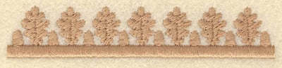 Embroidery Design: Oak leaf and acorn border<br>3.90w X 0.76h
