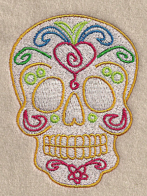 Embroidery Design: Skull B<br> 2.60w X 3.49h | Embroidery Legacy Embroidery Design: Skull B<br> 2.60w X 3.49h