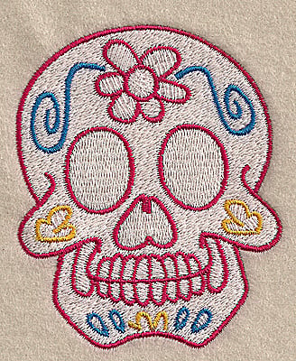 Embroidery Design: Skull D<br> 2.86w X 3.51h