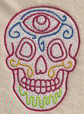 Embroidery Design: Skull F<br> 2.54w X 3.53h