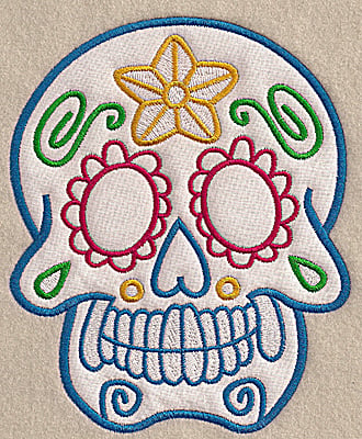 Embroidery Design: Skull A large applique<br> 5.62w X 6.92h