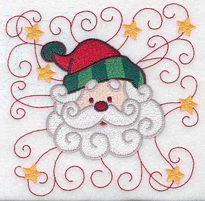 Embroidery Design: Santa head B large<br> 4.94w X 4.94h | Embroidery Legacy Embroidery Design: Santa head B large<br> 4.94w X 4.94h