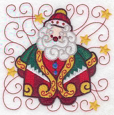Embroidery Design: Santa A large<br> 4.96w X 4.97h