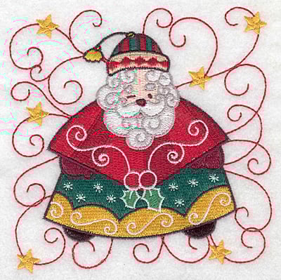 Embroidery Design: Santa C large<br> 4.99w X 5.00h | Embroidery Legacy Embroidery Design: Santa C large<br> 4.99w X 5.00h